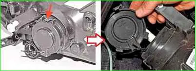 Replacing high and low beam lamps