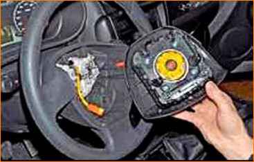 Removing and installing the steering wheel on the Lada Granta