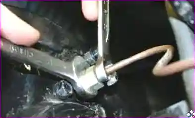 Очистка места крепления