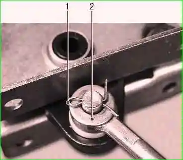 Repairing the parking brake lever