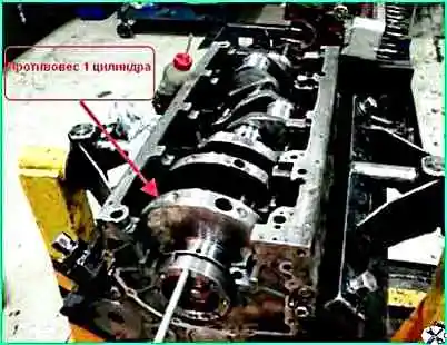 Assembly of KamAZ diesel cylinder block