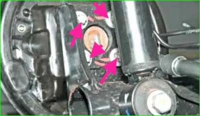 How to replace the rear wheel hub bearing Lada Largus