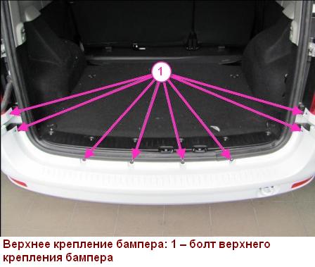 Как снять бампера автомобиля Лада Ларгус