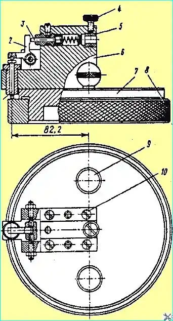 Dispositivo para controlar la protuberancia de la brida de la camisa sobre el plano del bloque de cilindros
