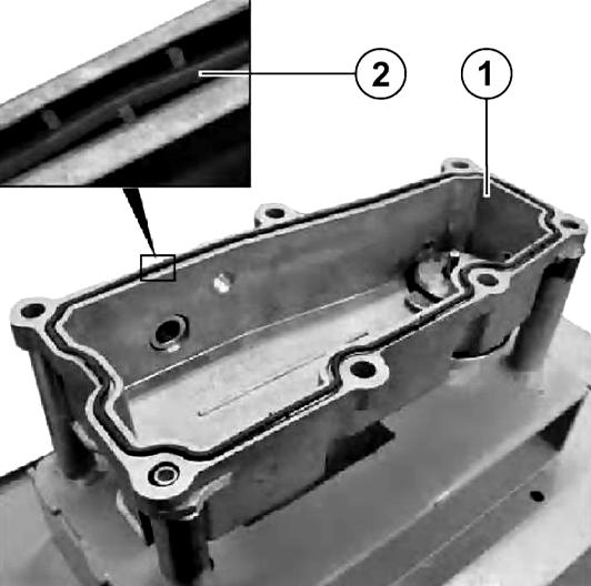 Установка прокладки коробки зливу ОЖ з головки блоку циліндрів ЯМЗ-650