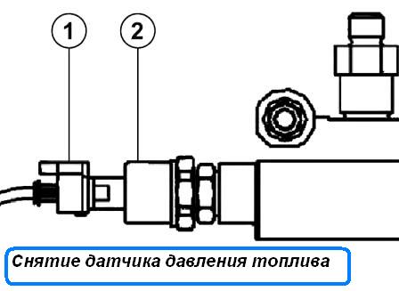 Extracción del sensor de presión YaMZ-650