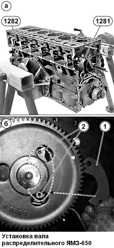 Installing the YaMZ-650 camshaft