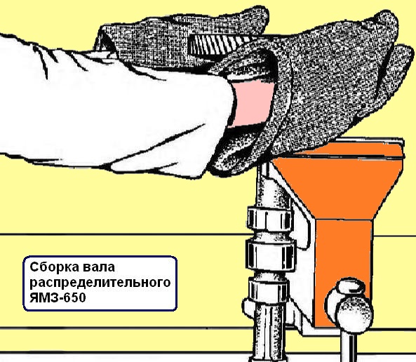 Сборка вала распределительного ЯМЗ-650