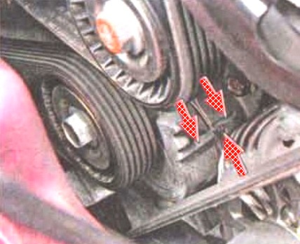 Проверка и замена ремня вспомогательных агрегатов двигателя 4B10, 4B11 Mitsubishi Lancer