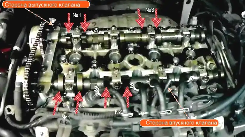 Регулировка зазоров клапанов 4B10 Mitsubishi Lancer