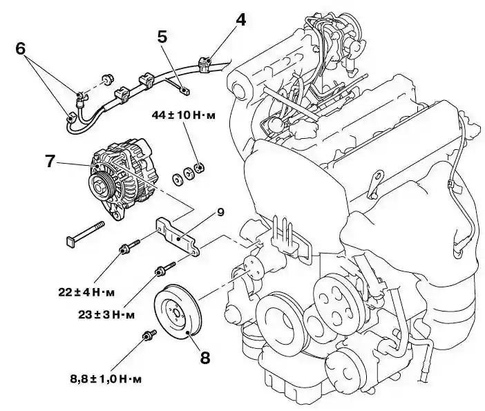 снятие и установка 4G6