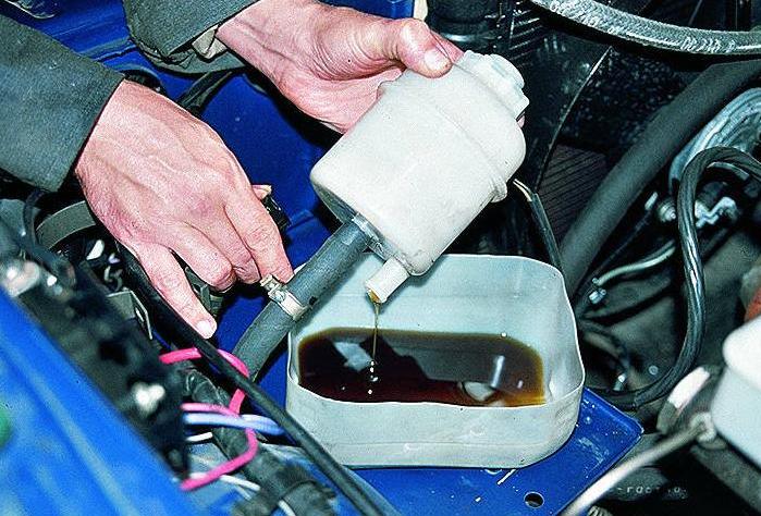  Reemplazo del fluido de trabajo (aceite) y el filtro de dirección asistida GAZ-3110