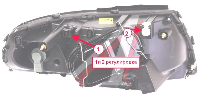 регулировка света фар