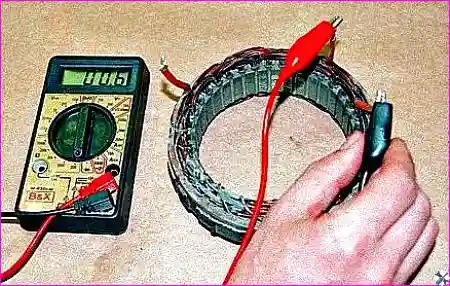 Проверка обрыва обмотки статора