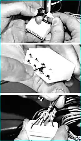 Разъединение клемм монтажного блока с пометкой их расположения