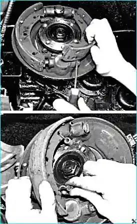 Снятие стяжных пружин