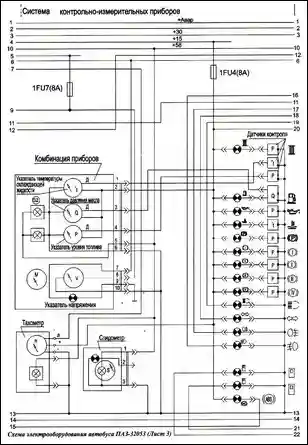 Схема контрольно-измерительных приборов