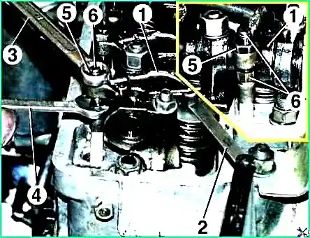 Проверка и регулировка зазора между клапанами и коромыслами