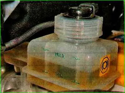 Checking the brake fluid level