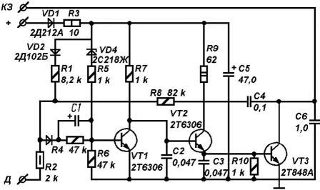 Схема електрична принципова транзисторного комутатора