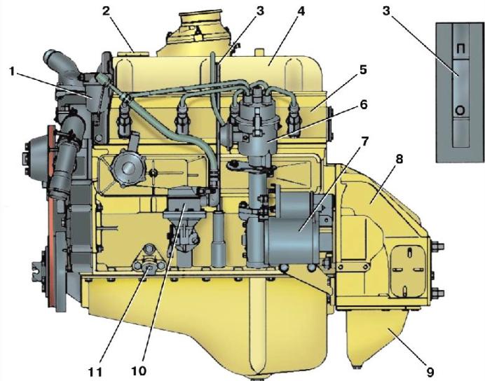 Engine (left view): 