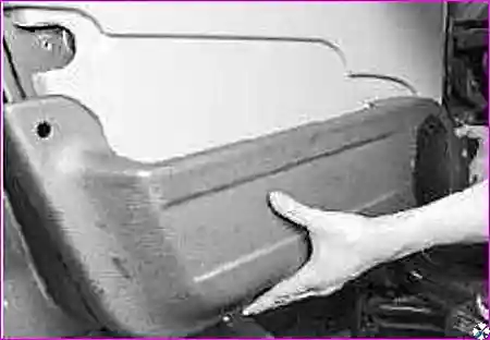 Снятие кармана обивки