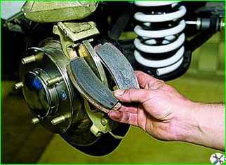 How to replace the front brake pads of a Niva VAZ-2121 car