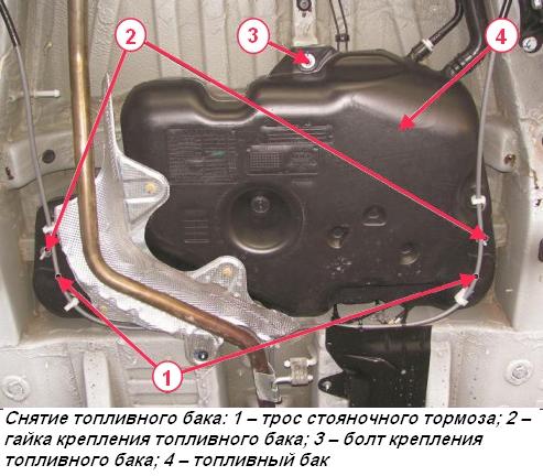 Снятие топливного бака Lada Xray