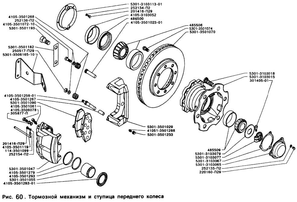 Тормозной механизм и ступица колеса
