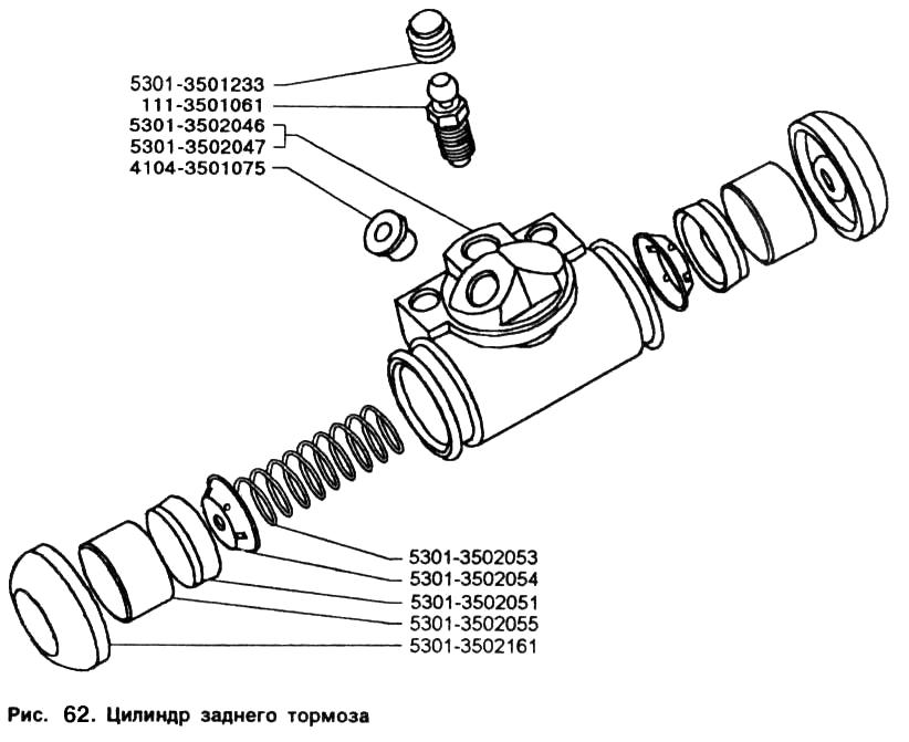 Цилиндр заднего тормоза ЗИЛ-5301