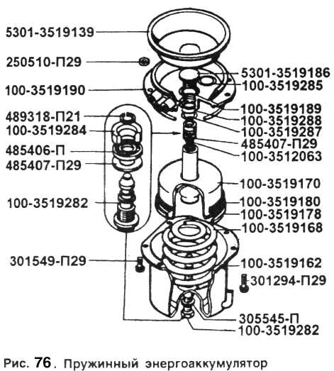Пружинный энергоаккумулятор ЗИЛ-5301(каталог)