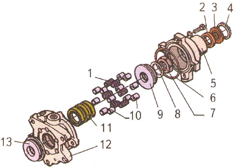 Клапан управления и верхняя крышка рулевого механизма