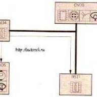 Схема Peugeot 307 - омыватель фар, стеклоподьемники