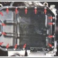 Снятие и установка поддона двигателя 4B10, 4B11 Mitsubishi Lancer