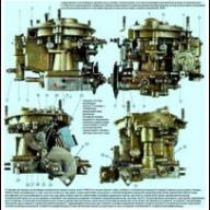 Scheme and elements of the GAZ-2705 carburetor